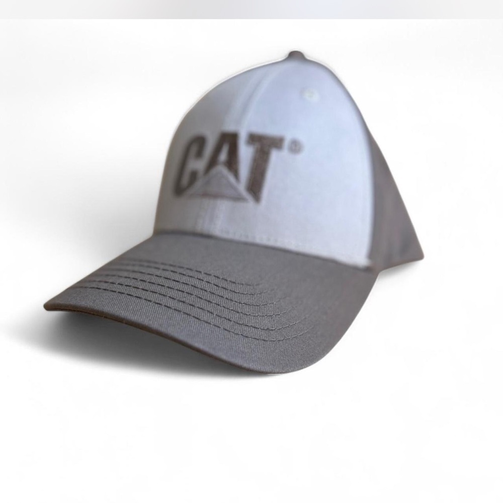Grey Caterpillar Workwear Baseball Cap Adjustable NWOT Blue Collar